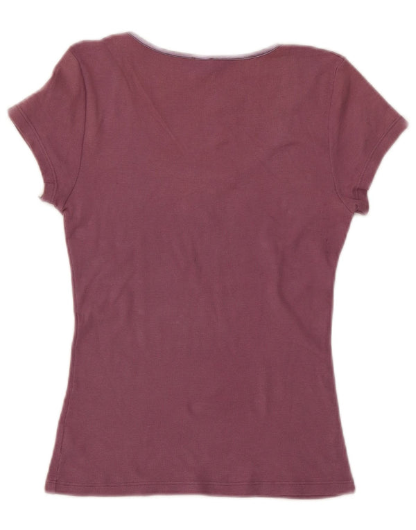 Lotto Damen T-Shirt Top UK 12 Medium Lila Baumwolle