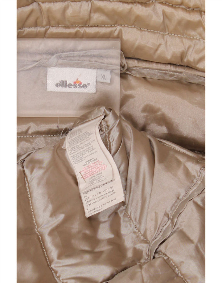 Ellesse Womens Hooded Wattierter Mantel UK 18 XL Schwarz Polyester