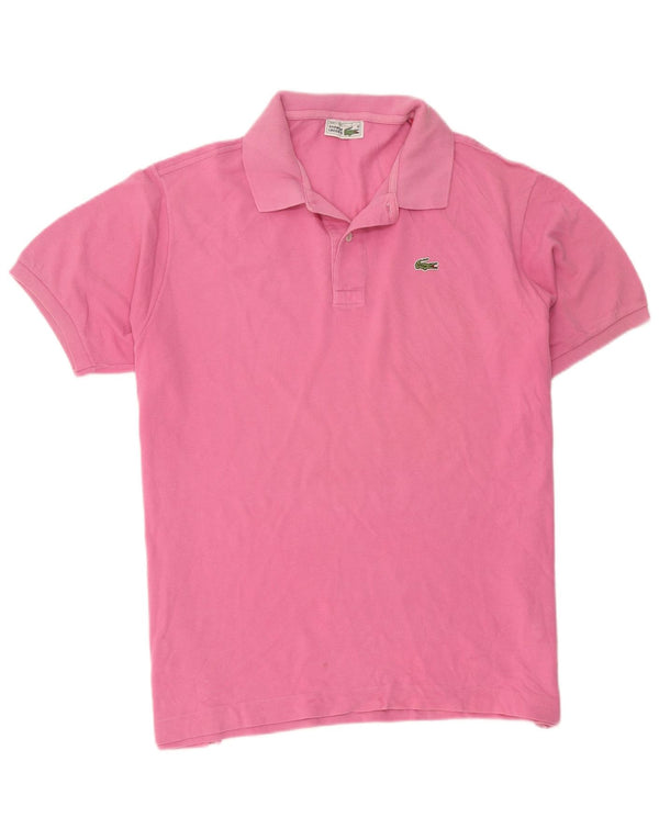 Lacoste Herren Poloshirt Größe 7 2XL Rosa Baumwolle