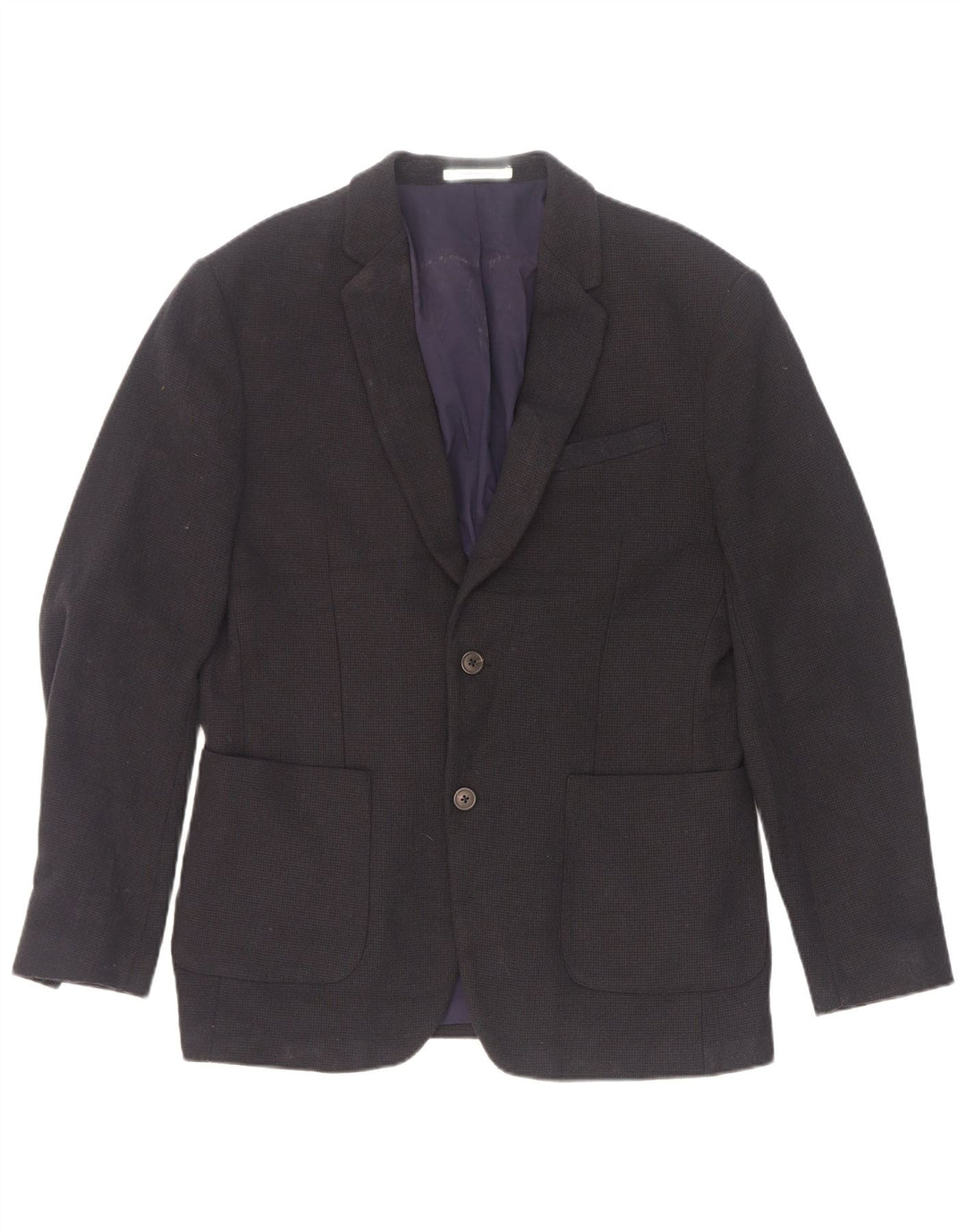 Zara Herren-Blazer mit 2 Knöpfen, EU 52, groß, marineblau, Polyester