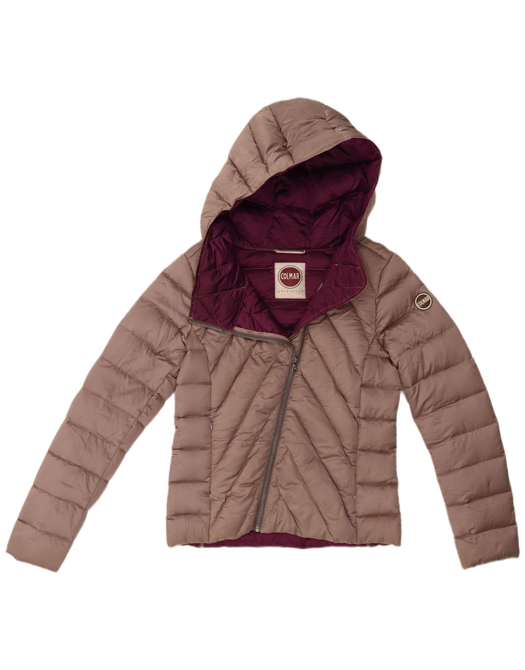 Colmar Damen Wattierte Jacke mit Kapuze IT 44 Mittellila