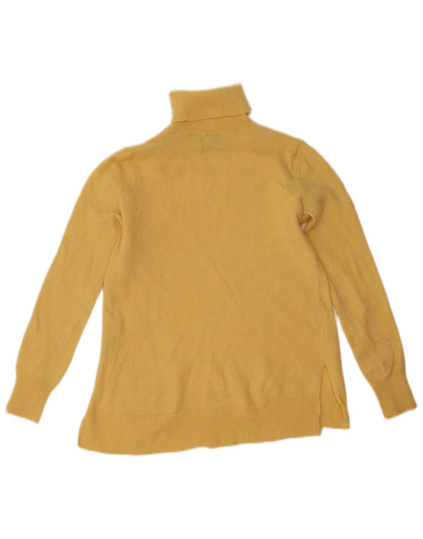 Massimo Dutti Damen-Pullover mit Rollkragen, UK 6, XS, gelbe Wolle