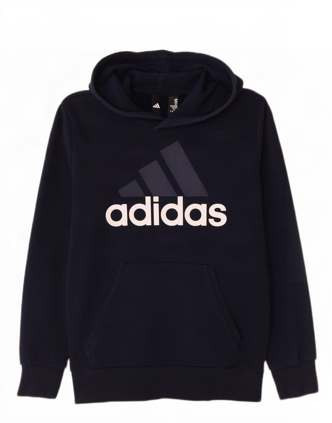 Adidas Herren Grafik-Hoodie-Pullover aus Baumwolle in mittlerem Marineblau
