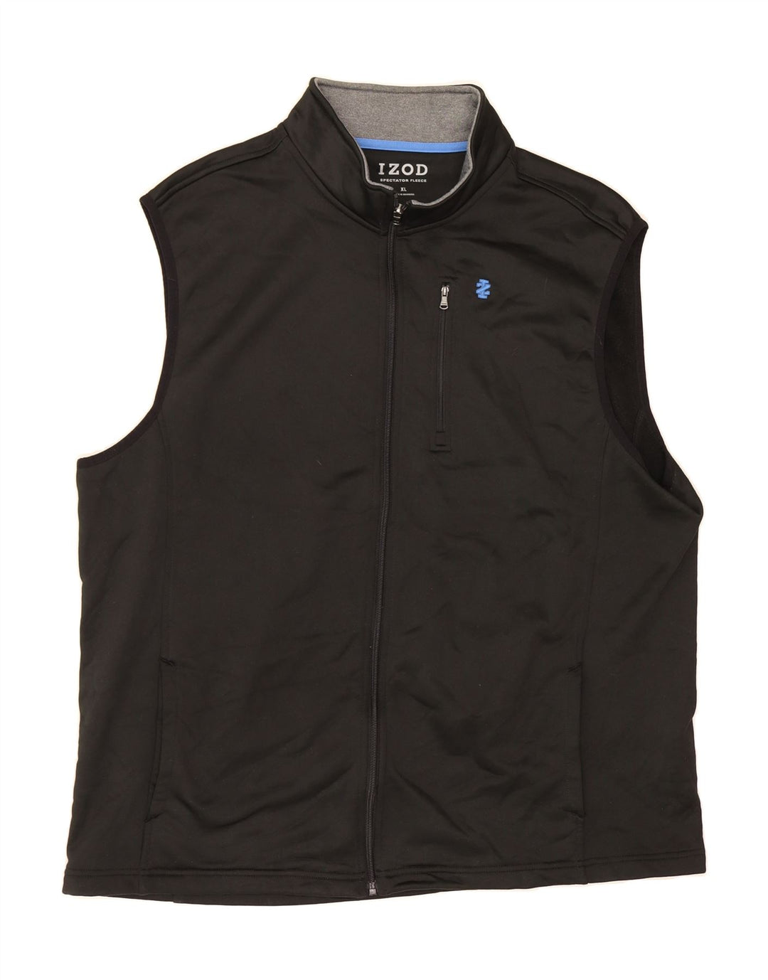 IZOD Mens Sleeveless Tracksuit Top Jacket XL Black Polyester Vintage Izod and Second-Hand Izod from Messina Hembry 