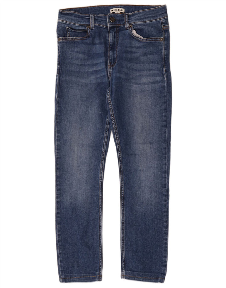 Whistles Damen-Cropped-Jeans W28 L24 Blaue Baumwolle