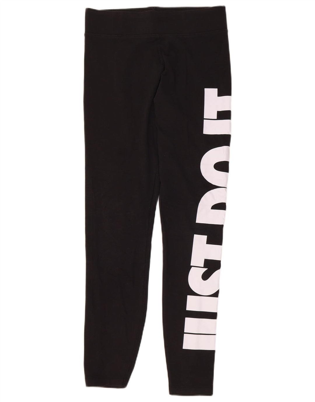 NIKE Damen Graphic Leggings UK 12 Mittelschwarze Baumwolle