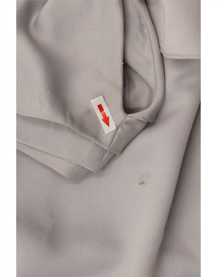 Reiss Damen Ärmelloses Etuikleid UK 12 Mittelgrau Polyester