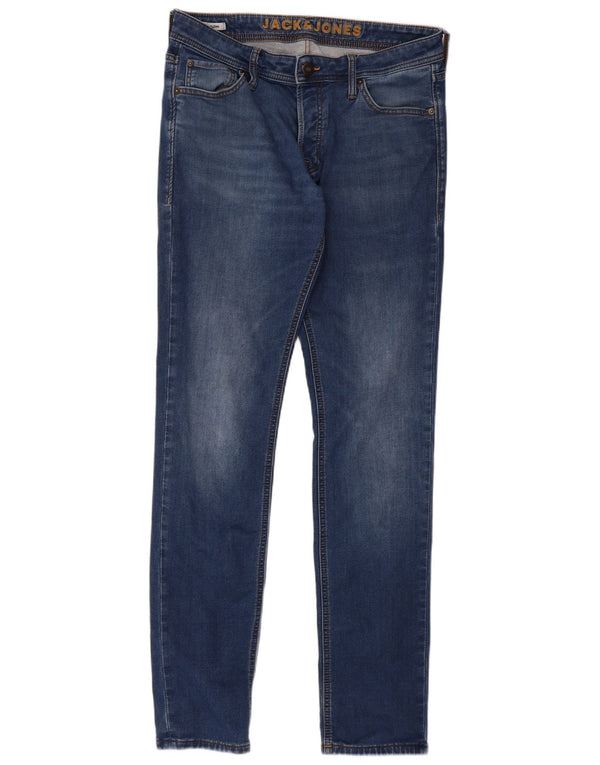 Jack & Jones Damen GLENN Slim Jeans W34 L34 Blaue Baumwolle