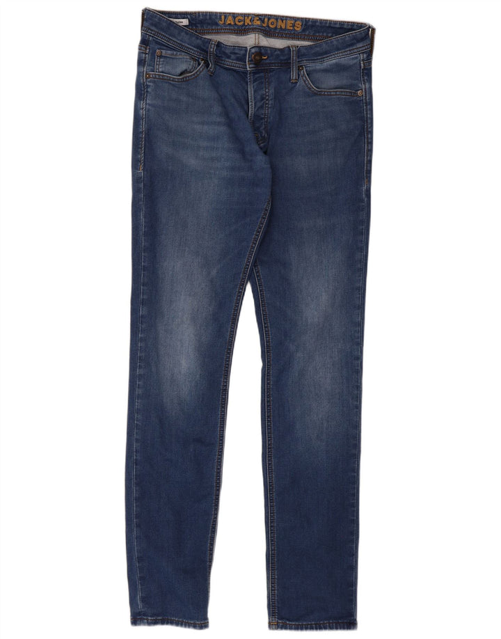 Jack & Jones Damen GLENN Slim Jeans W34 L34 Blaue Baumwolle