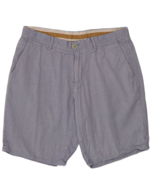 Massimo Dutti Herren Chinoshorts EU 42 Large W32 Blaue Baumwolle