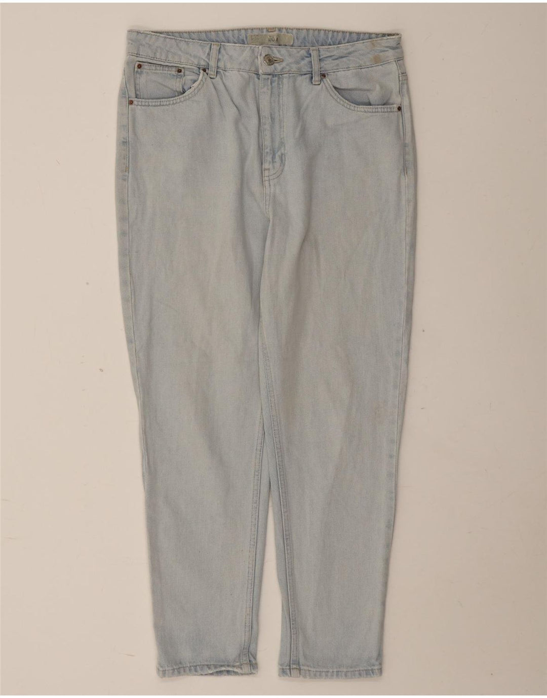 Topshop Damen Tapered Jeans W32 L26 Blaue Baumwolle