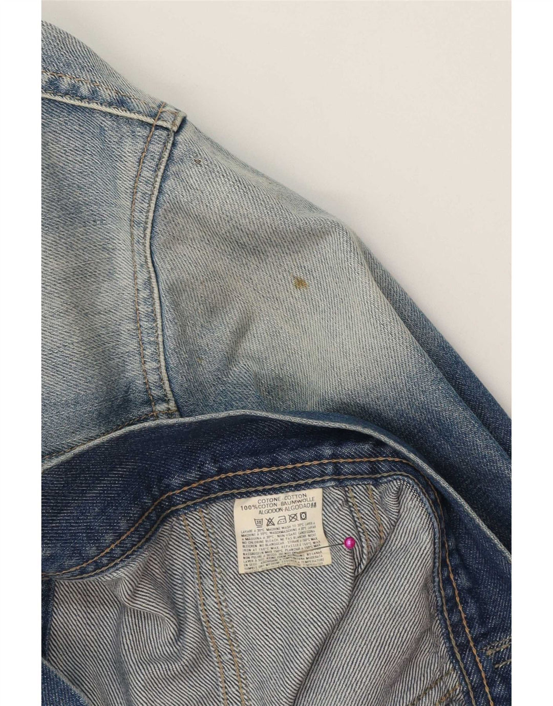 Diesel Herren Jeansjacke UK 42 XL Blaue Baumwolle