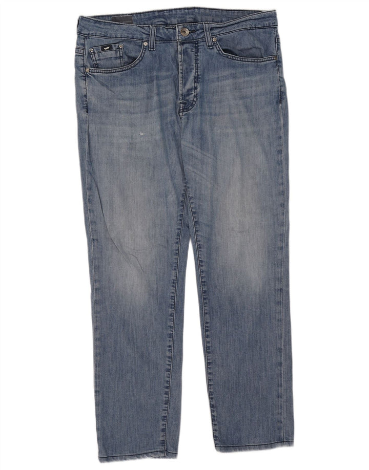 Gas Herren Straight Jeans W36 L29 Blaue Baumwolle