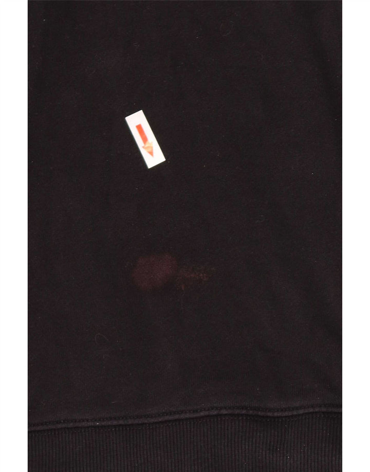 Adidas Damen Sweatshirt Pullover UK 12/14 Medium Schwarz Baumwolle