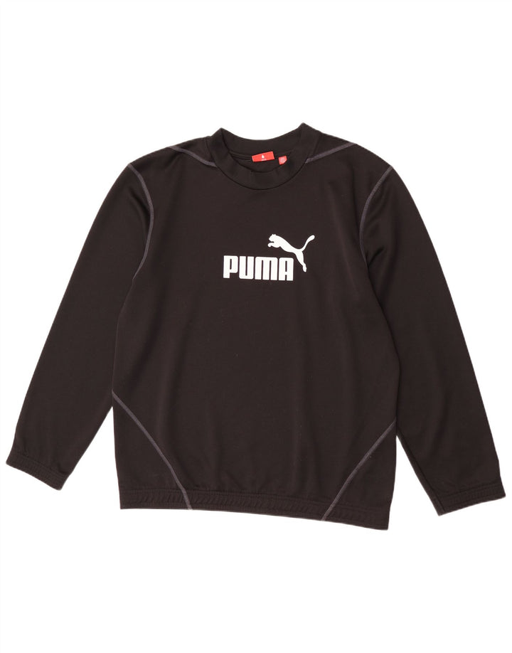 Puma Herren Grafik-Sweatshirt-Pullover Mittelschwarzes Polyester