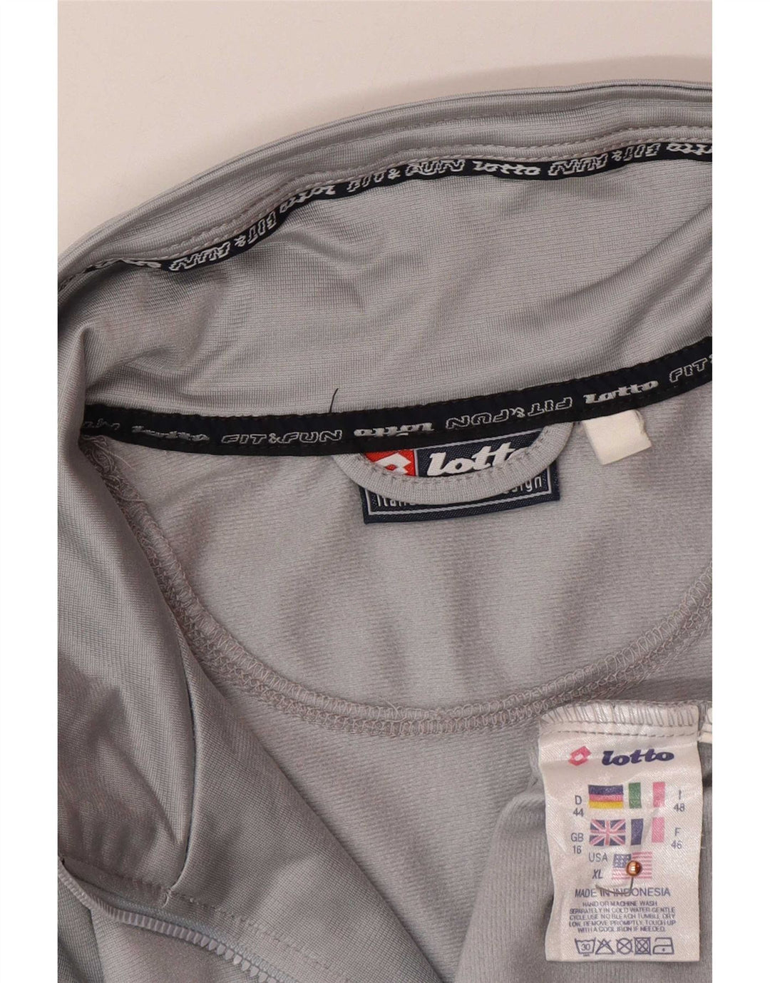 Lotto Damen-Trainingsanzug-Oberteil, übergroß, Jacke, UK 16, Größe L, Grau, Farbblock