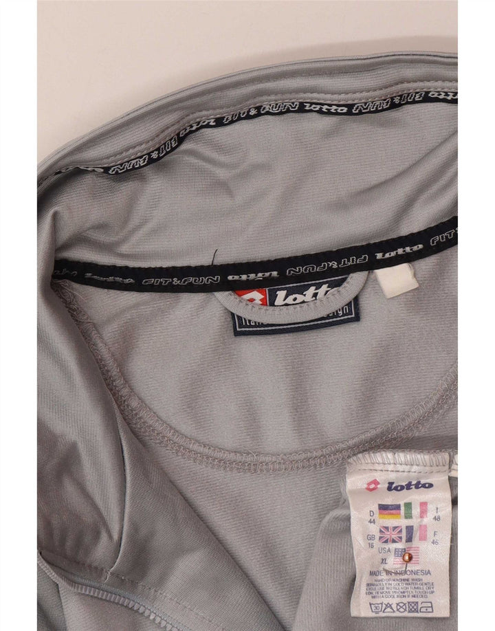 Lotto Damen-Trainingsanzug-Oberteil, übergroß, Jacke, UK 16, Größe L, Grau, Farbblock