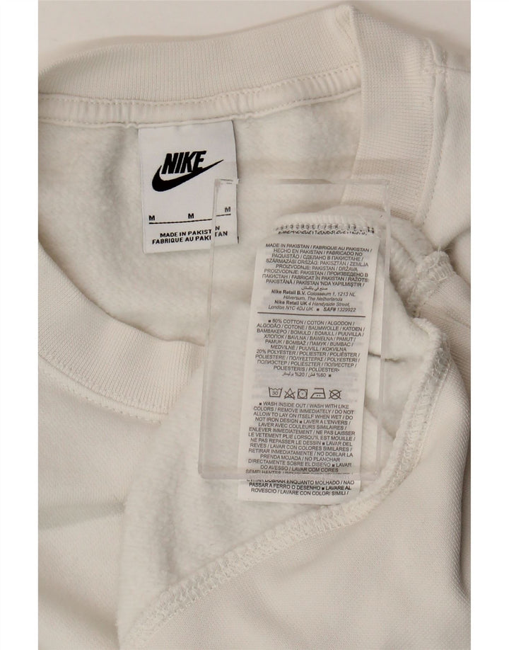 Nike Damen-Sweatshirt, übergroß, kurz geschnitten, UK 14, mittelweiße Baumwolle