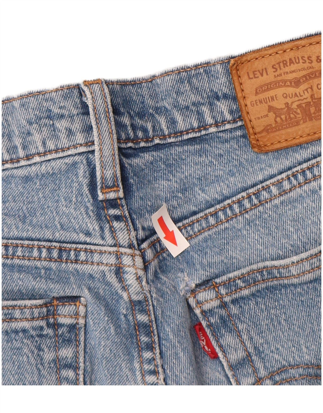 Levi's Damen Wedgie Straight Jeans W25 L28 Blaue Baumwolle