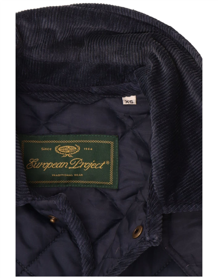 EUROPEAN PROJECT Herren Steppjacke UK 34 XS Marineblau