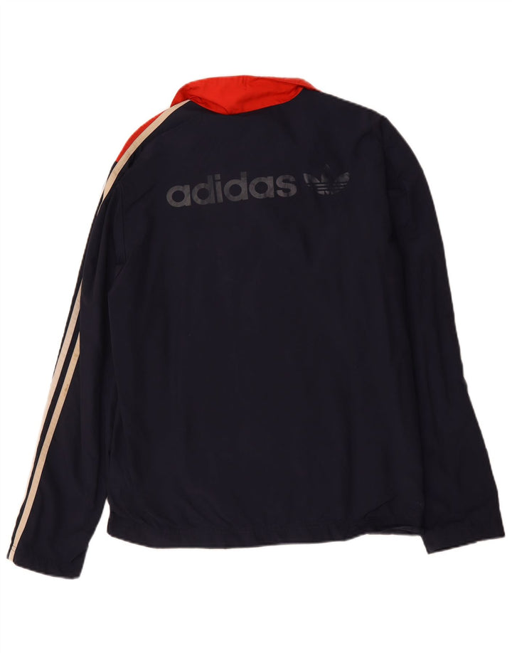 Adidas Herren-Trainingsanzug mit grafischem Oberteil, Größe S, Marineblau, Farbblock