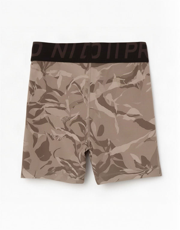Nike Damen Dri Fit Graphic Sport Shorts UK 14 Large Grau geblümt