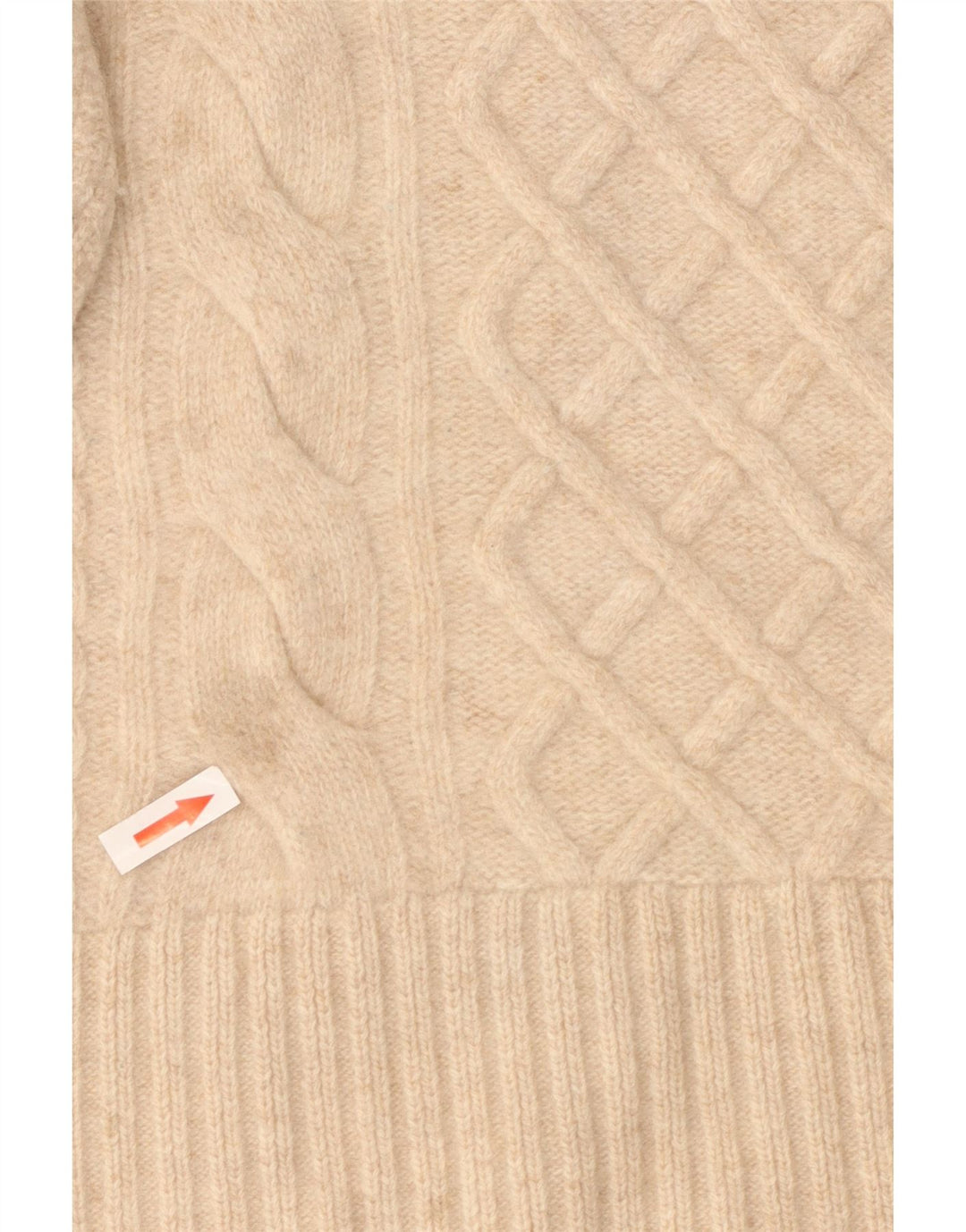 Barbour Damen-Pullover mit Rundhalsausschnitt, UK 10, kleine beige Wolle