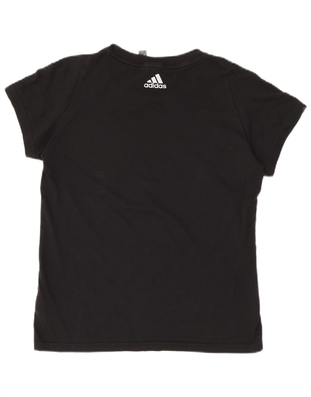 ADIDAS Damen Grafik T-Shirt Top UK 8/10 Small Schwarz Baumwolle