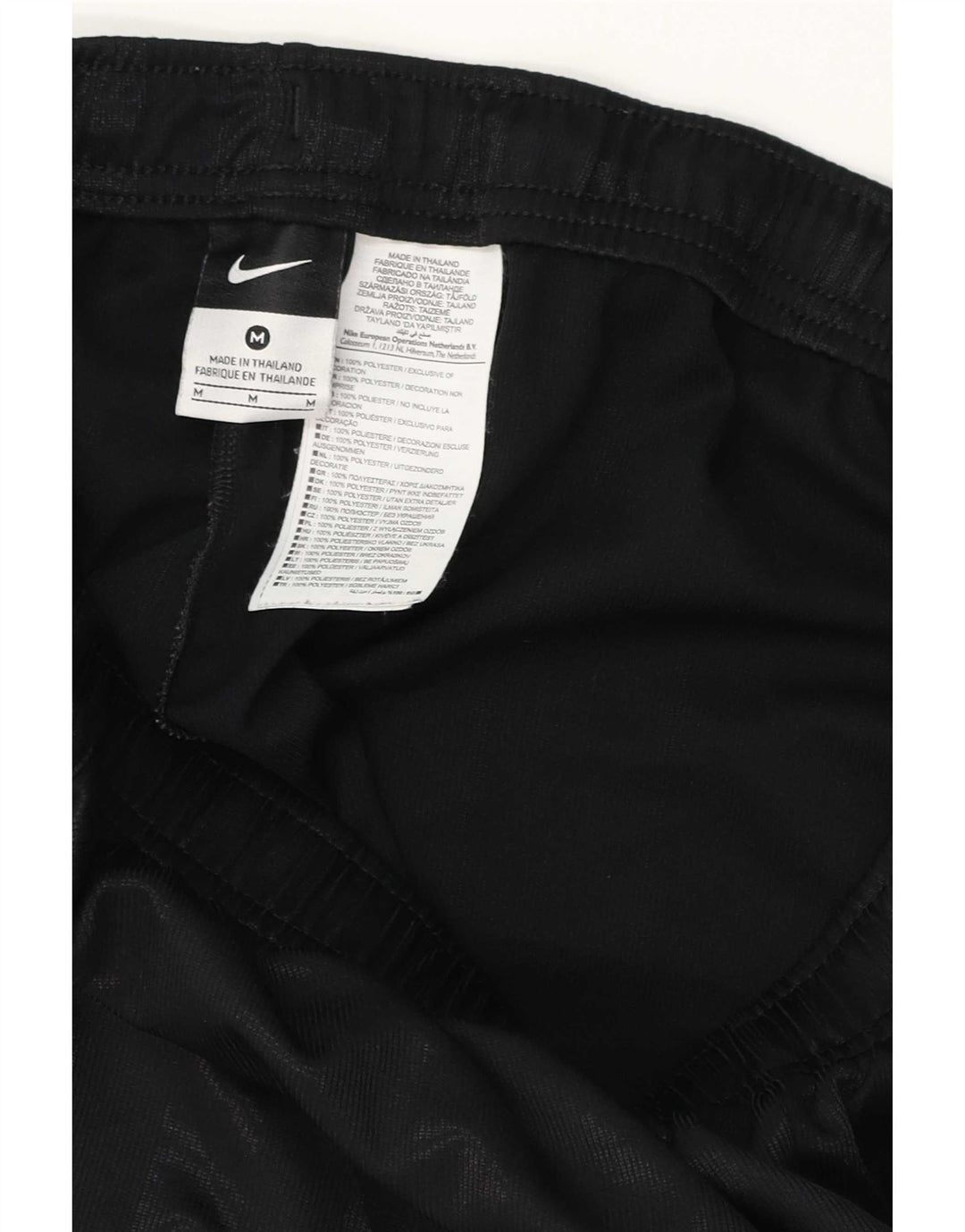 Nike Herren-Sportshorts, mittelgroß, schwarz gestreift, Polyester