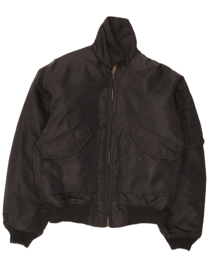 Brandit Herren Bomberjacke UK 40 Large Schwarz Nylon