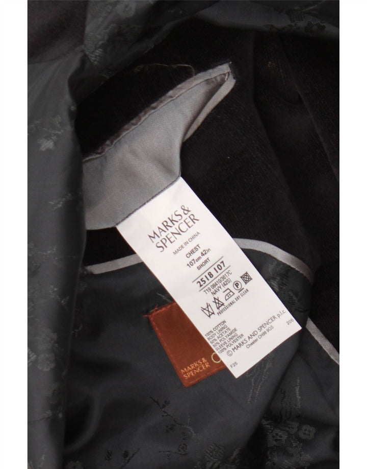 Marks & Spencer Herren-Blazer aus Cord mit 2 Knöpfen, UK 42, XL, Marineblau