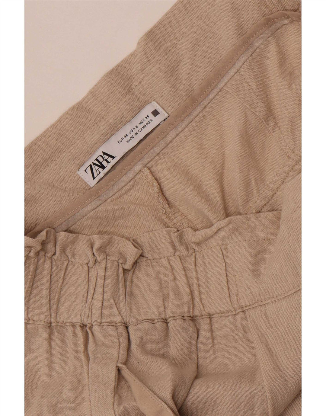 Zara Damen Cargo-Haremshose EU 40 Medium W30 L26 Beige