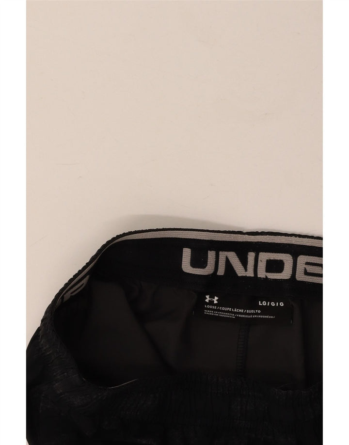 UNDER ARMOUR Herren-Sportshorts, groß, schwarz, geometrisch