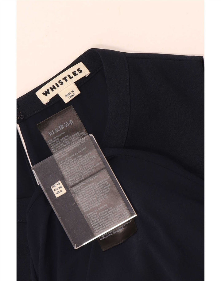 Whistles schulterfreies Damenkleid, Größe S, Marineblau, Polyester
