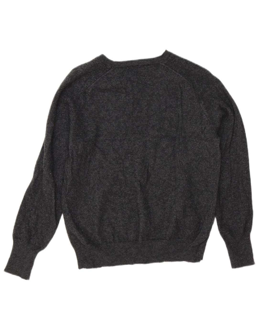 Zara Damen Crop-Pullover mit U-Boot-Ausschnitt, UK 12, mittelgraue Wolle