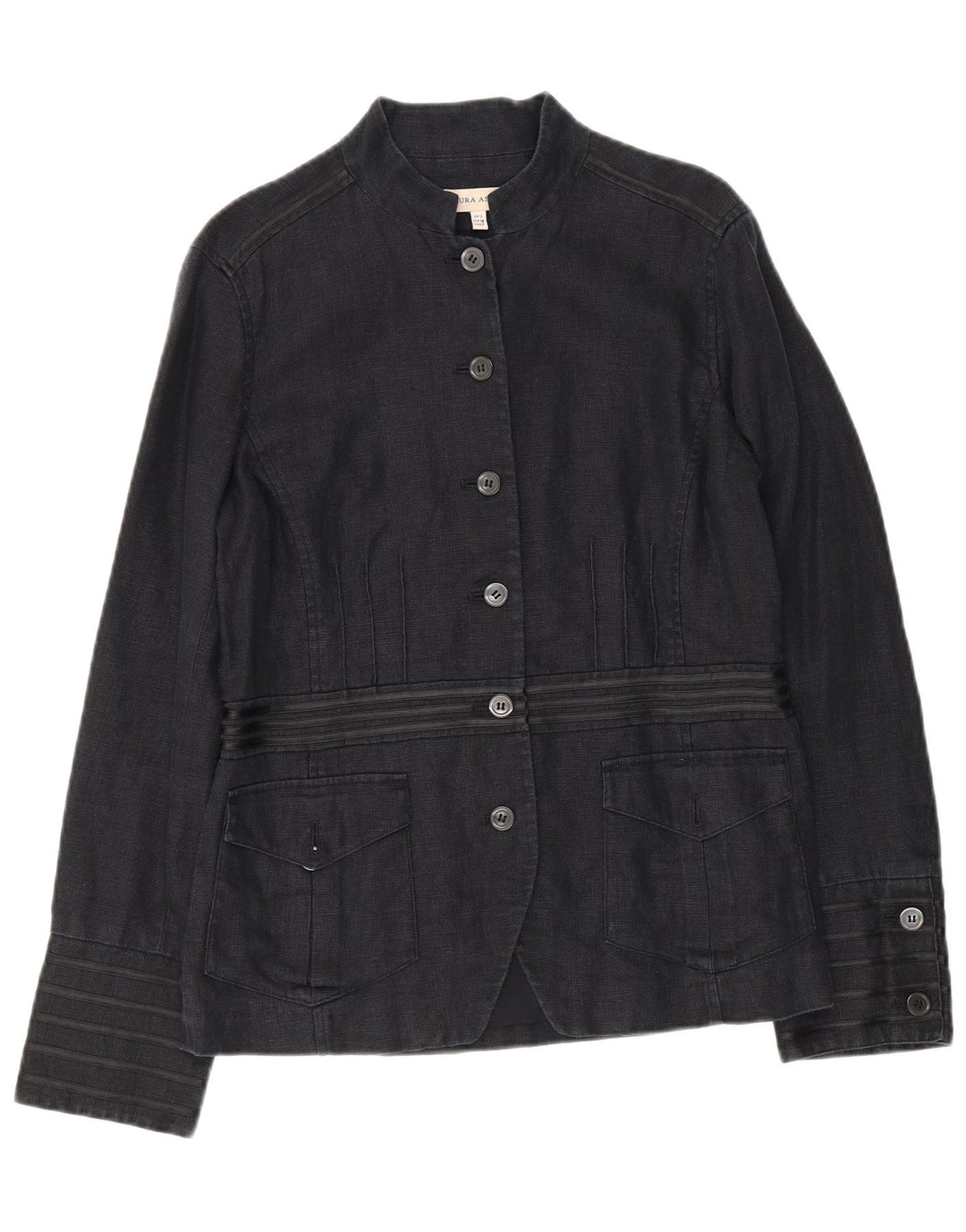 Laura Ashley Damen-Blazer im Militär-Stil mit 6 Knöpfen, UK 12, Mittelmarineblau