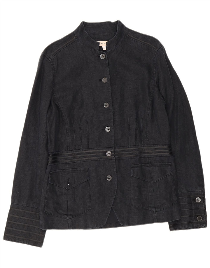 Laura Ashley Damen-Blazer im Militär-Stil mit 6 Knöpfen, UK 12, Mittelmarineblau