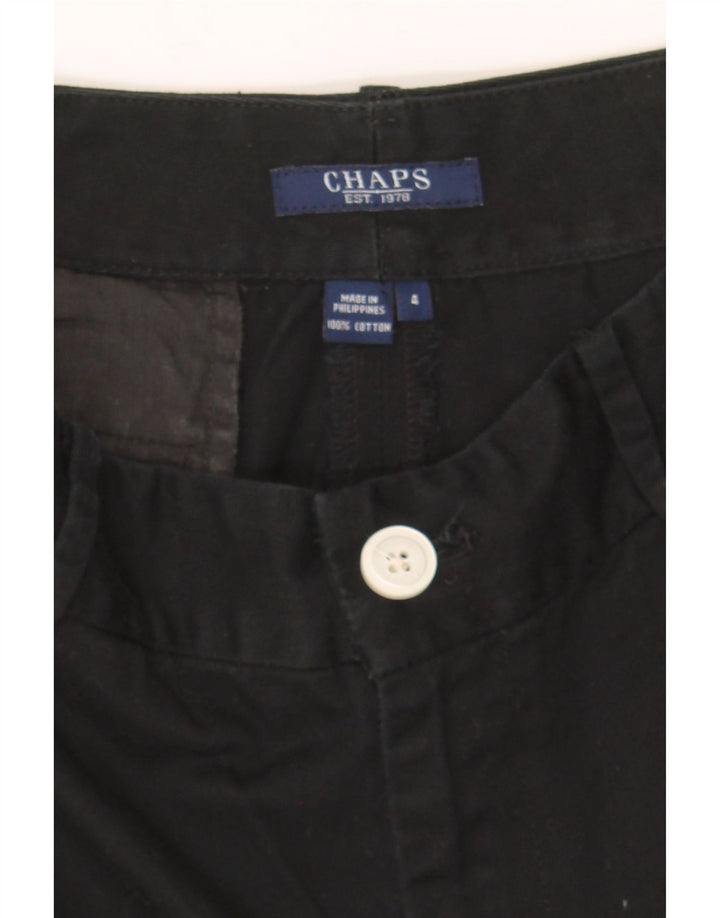 CHAPS Womens Bermuda Shorts US 4 Small W27 Black Cotton Vintage Chaps and Second-Hand Chaps from Messina Hembry 