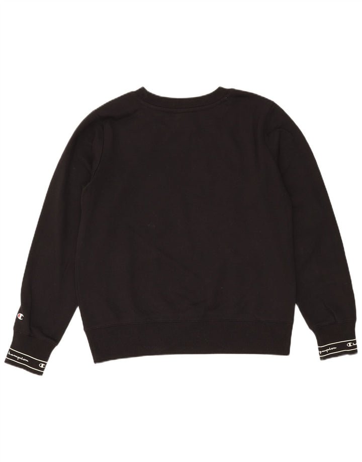 Champion Herren-Sweatshirt mit Grafik, groß, aus schwarzer Baumwolle