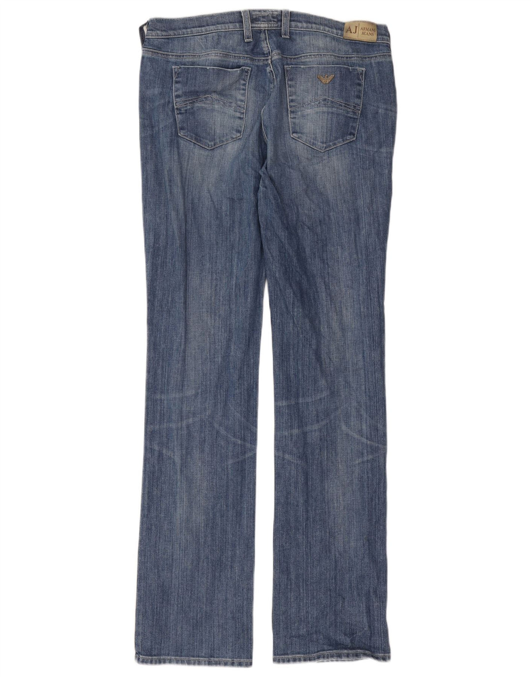 Armani Herren Straight Jeans W33 L35 Blaue Baumwolle