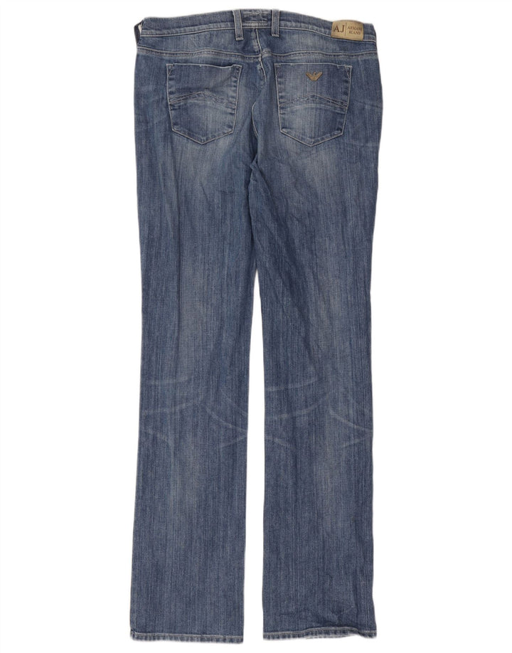 Armani Herren Straight Jeans W33 L35 Blaue Baumwolle