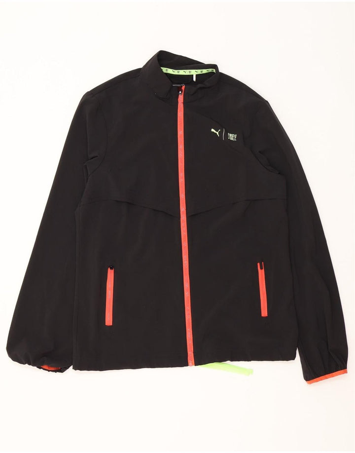 Puma Herren-Trainingsanzug-Oberjacke, Mittelschwarzes Polyester
