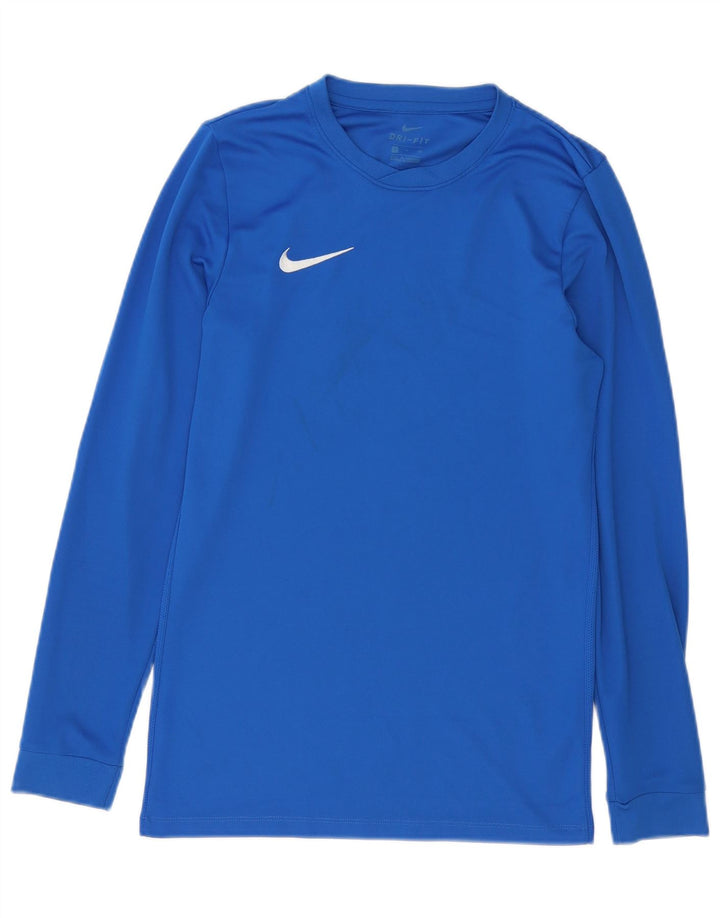 Nike Herren Dri Fit Top Langarm Small Blau Polyester