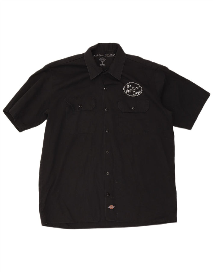Dickies Herren-Kurzarmshirt mit Grafik, groß, aus schwarzem Polyester