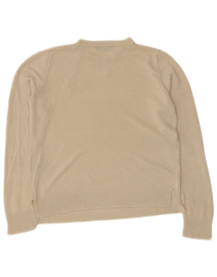 MARKS & SPENCER Damen-Pullover mit Rundhalsausschnitt, UK 14, Mittelbeige, Acryl