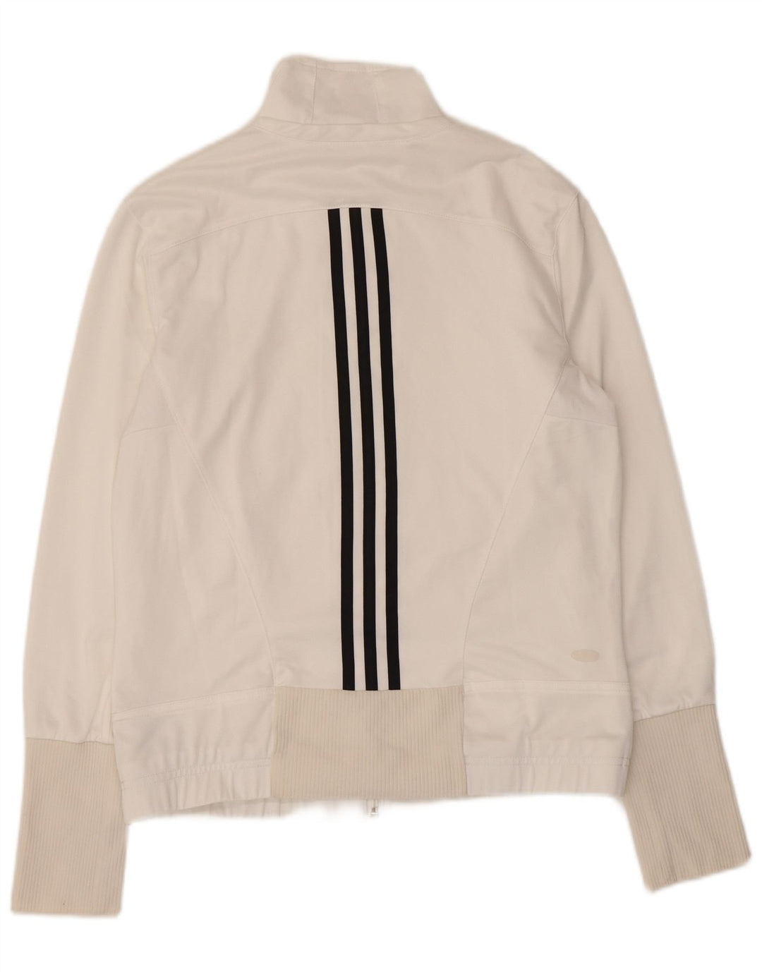 Adidas Damen Trainingsanzug Top Jacke UK 16 Large Weiß Polyester
