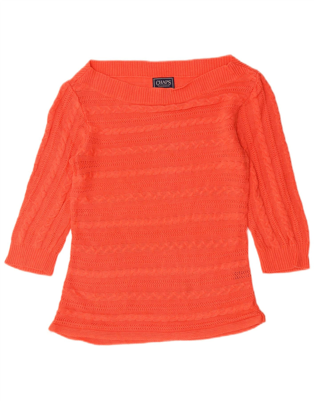 CHAPS Damen Classics Pullover mit U-Boot-Ausschnitt, UK 12, Mittelorange
