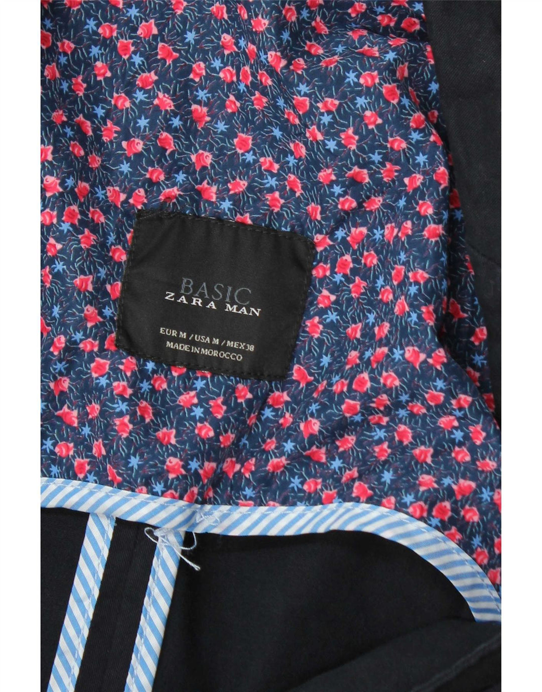 Zara Herren 2-Knopf-Blazerjacke UK 38 Mittelmarineblau