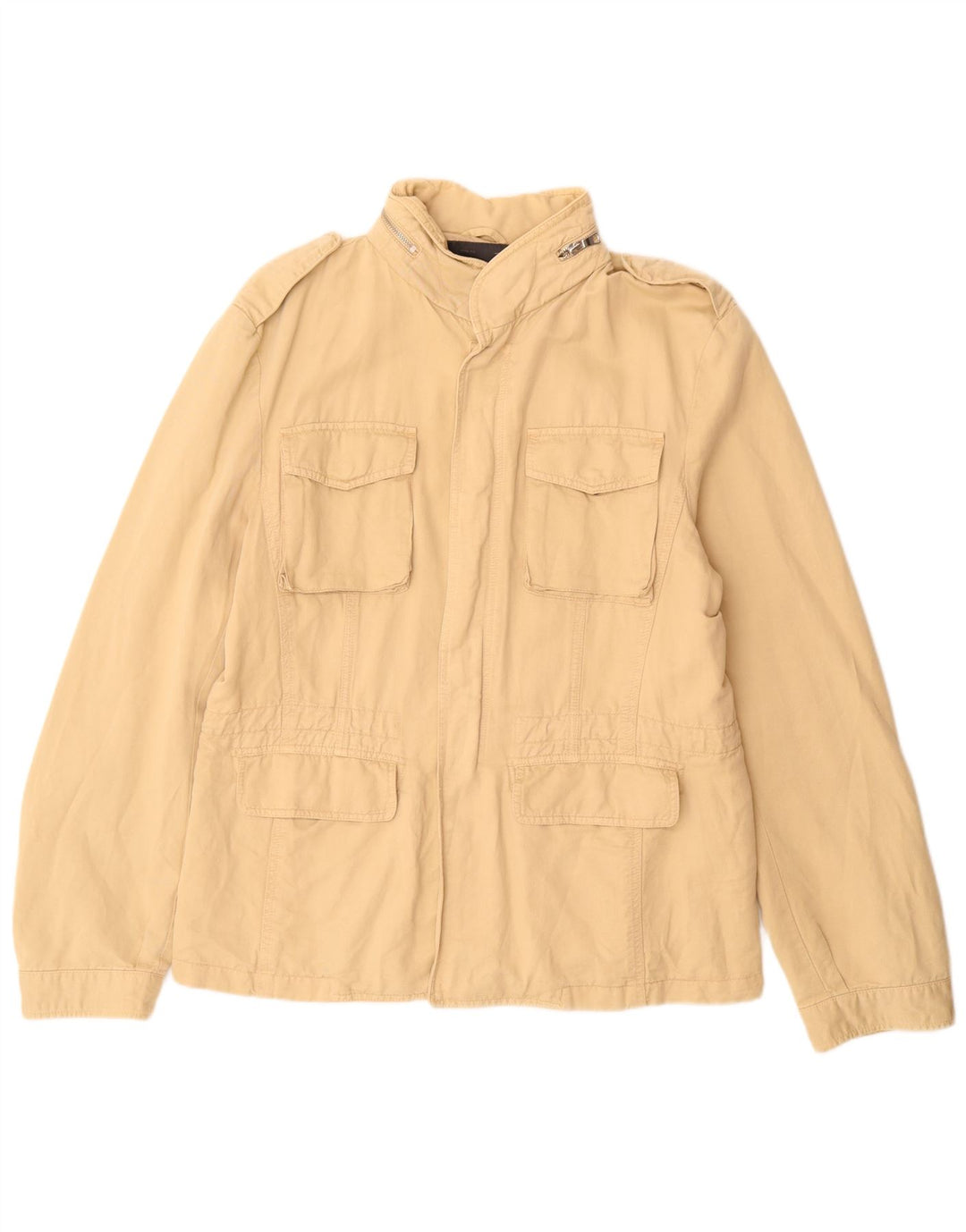 Marlboro Classics Herren Militärjacke EU 54 2XL Beige Baumwolle