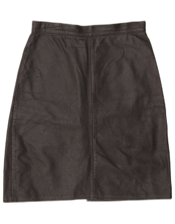 Vintage Damen Lederrock Small W26 Schwarz